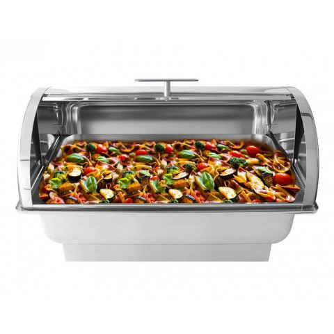 HORECATECH Edelstahl Roll Top Deckel für GN1/1 Chafing Dish