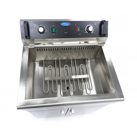 MAXIMA 30 Liter Tisch-Friteuse mit Fettablasshahn und Schrank