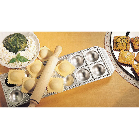 IMPERIA Ravioli giganti Ravioli Form mit Teigrolle - 12 Stk