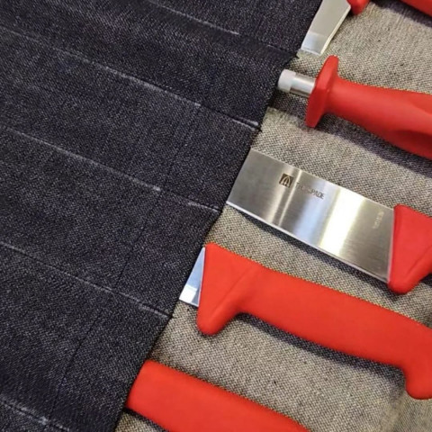 TRE SPADE aufrollbare Messertasche - aus Denim