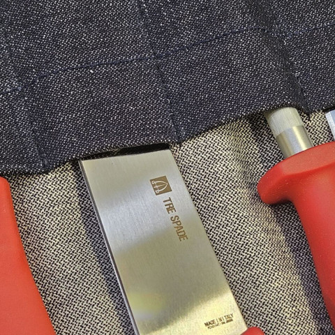 TRE SPADE aufrollbare Messertasche - aus Denim