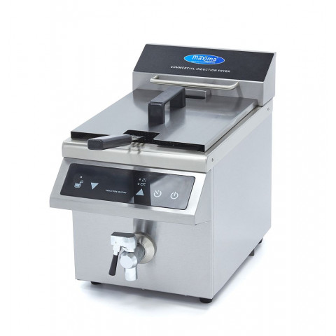 MAXIMA 8 Liter Induktions-Fritteuse mit Fettablasshahn DEMO