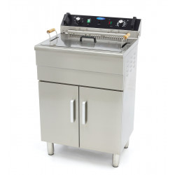 MAXIMA 30 Liter Tisch-Friteuse mit Fettablasshahn und Schrank