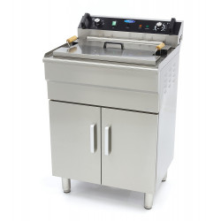 MAXIMA 35 Liter Tisch-Friteuse mit Fettablasshahn und Schrank