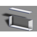 GAMMO Edelstahl Wandhängeschrank - offen - 1000x400x670mm