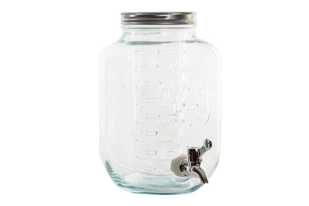 Getränkespender aus Glas mit Hahn - 4 Liter